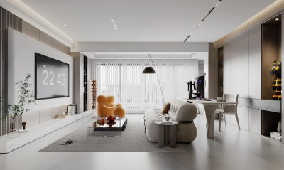 现代客餐厅3D模型下载